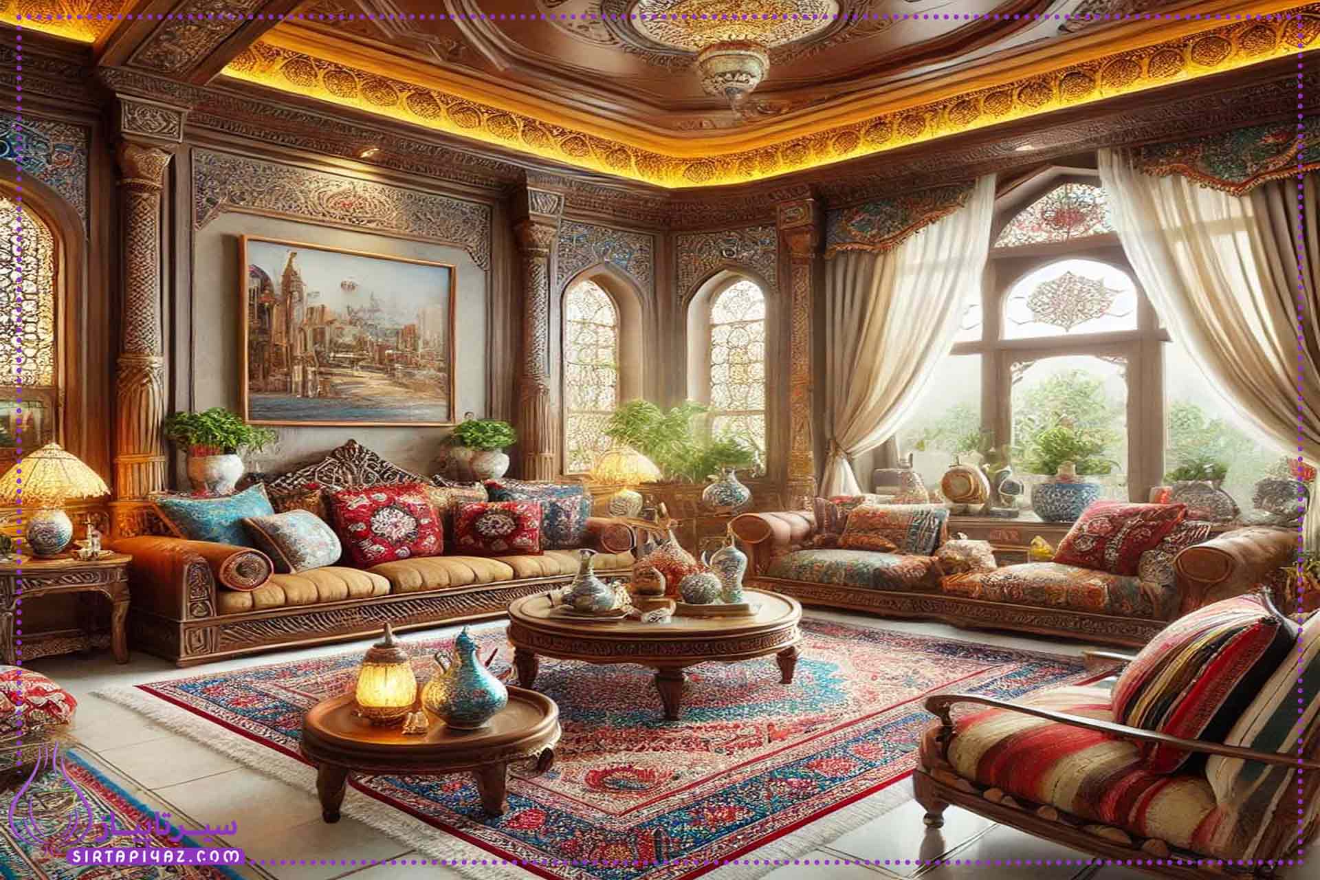 تاثیر بافت‌های سنتی ایرانی در طراحی داخلی خانه‌های مدرن
