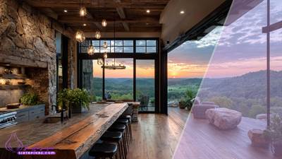 طراحی داخلی خانه های ویلایی با تاکید بر ارتباط با طبیعت