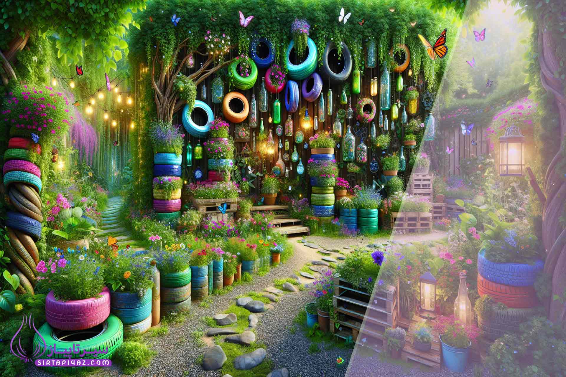 بررسی مصالح بازیافتی کاربردی در دکوراسیون فضای بیرونی