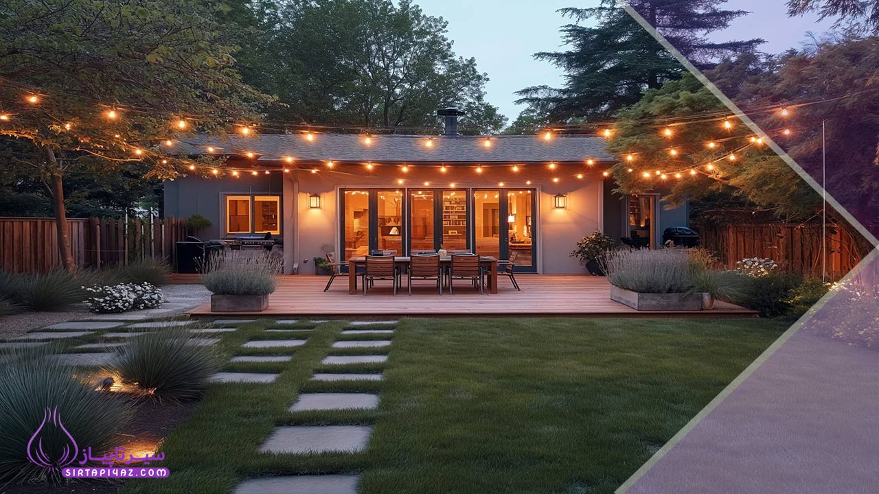 ایده های نورپردازی حیاط برای امنیت و زیبایی در شب