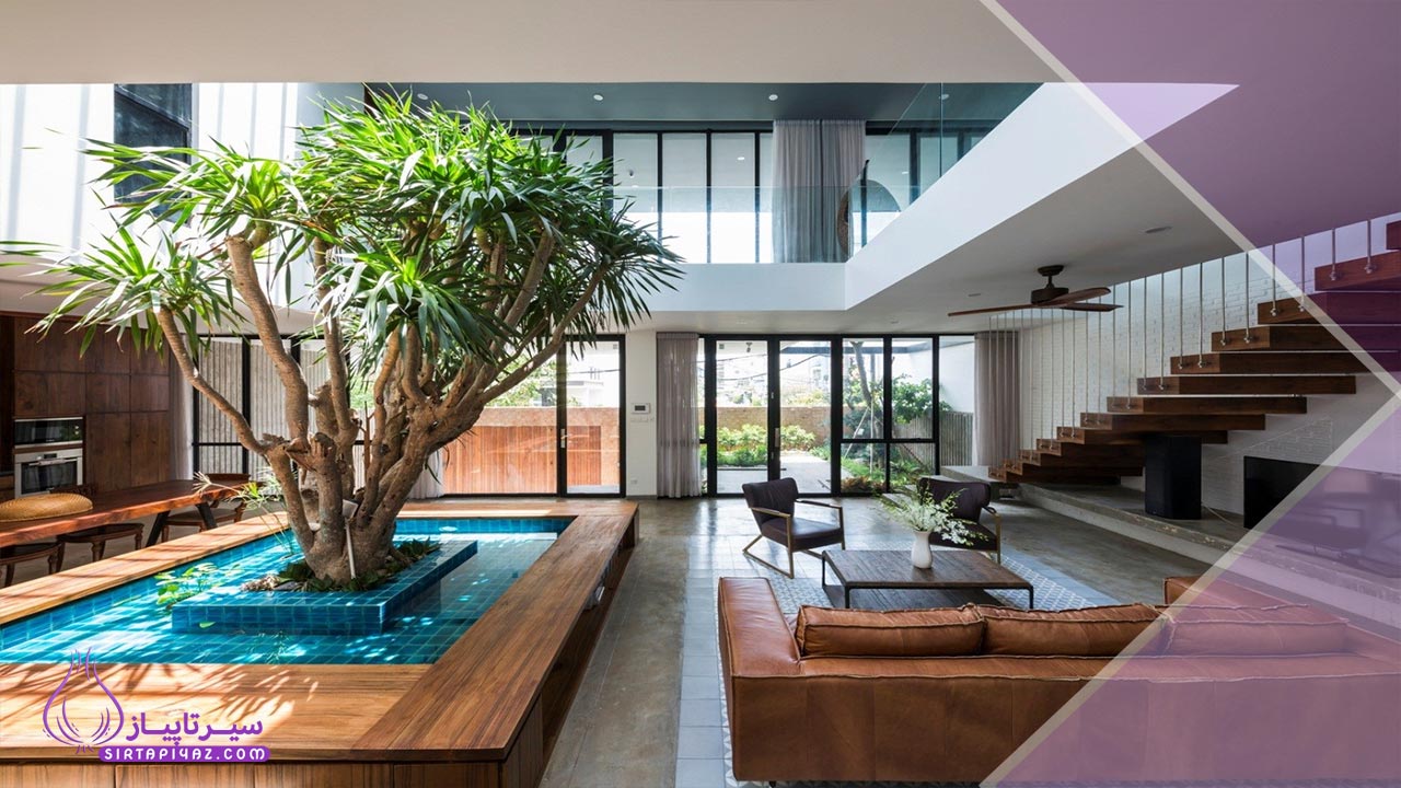 طراحی داخلی خانه‌های ویلایی با تاکید بر ارتباط با طبیعت