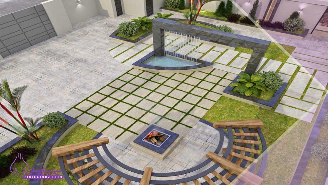 ایده کف‌سازی حیاط ویلا