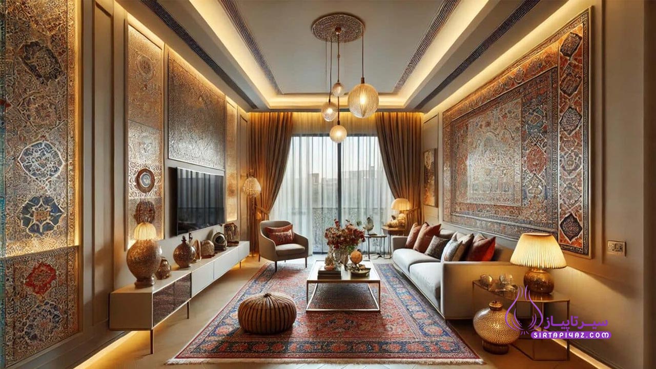 استفاده از صنایع دستی و بافت‌های سنتی در دکوراسیون مدرن