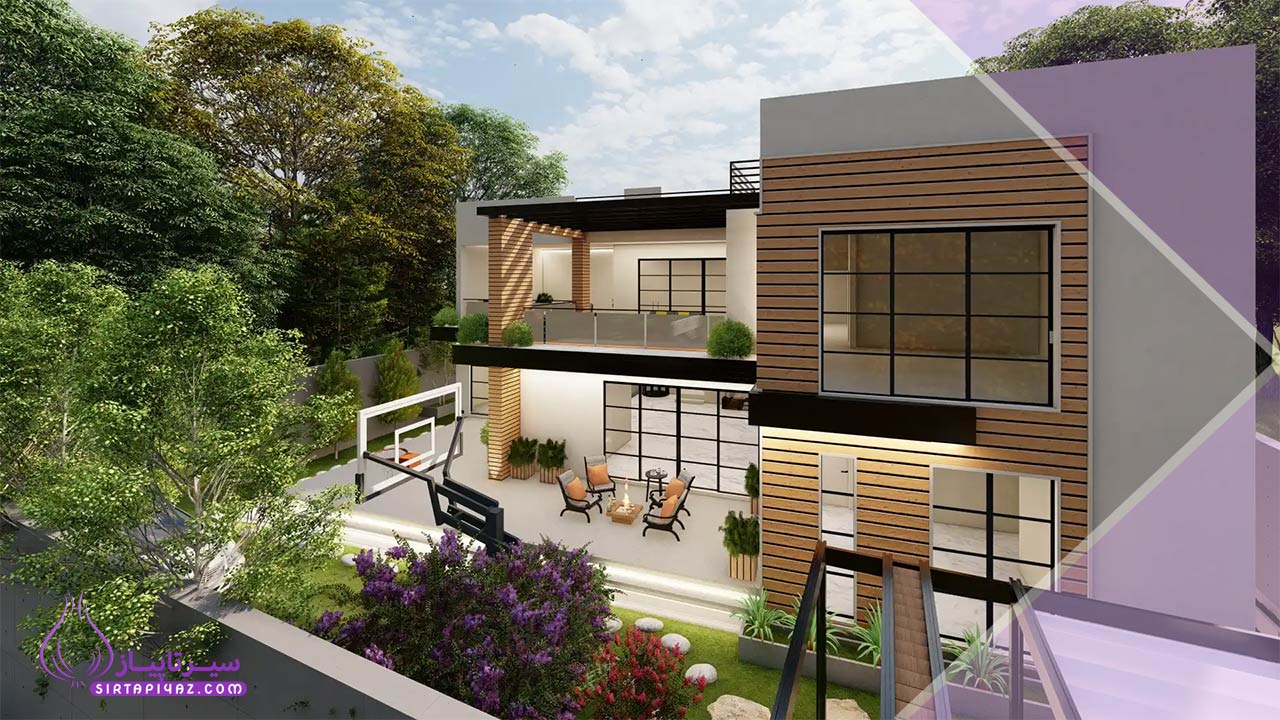 طراحی حیاط ویلاهای شمالی: تلفیق طبیعت و سنت ایرانی