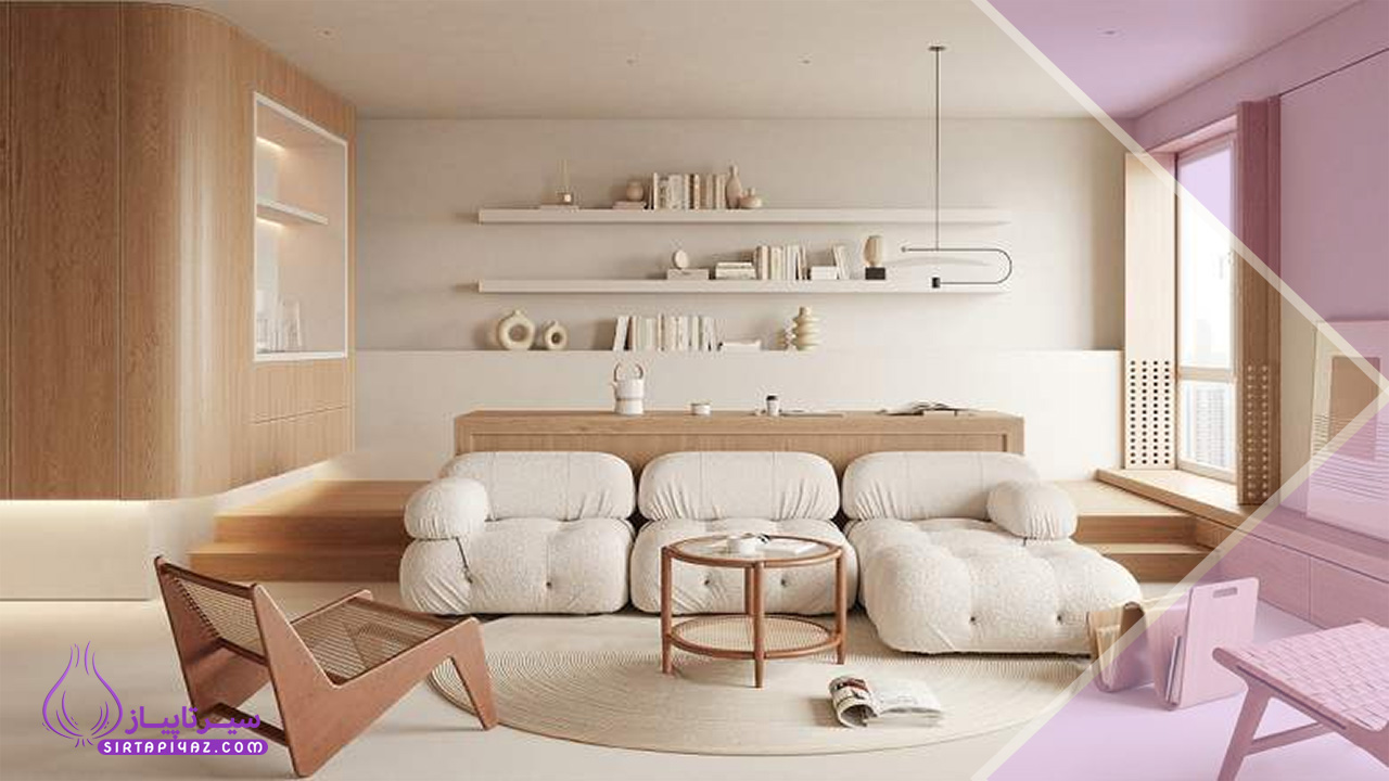 ترکیب رنگ‌های گرم و سرد در دکوراسیون اتاق‌های نشیمن